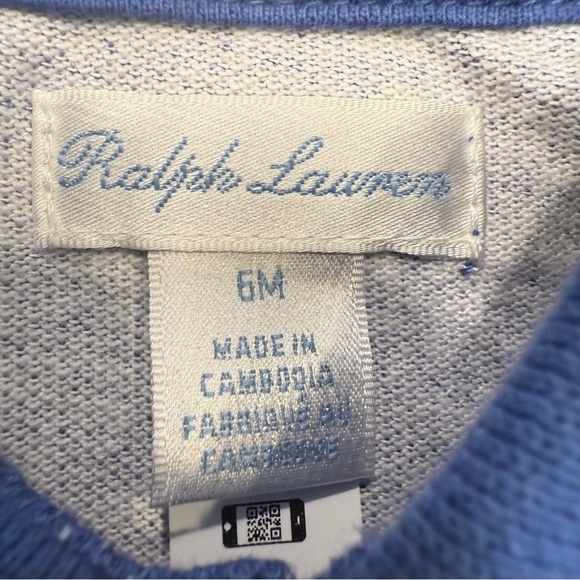 Ralph Lauren Baby Boy Romper Pony Logo Striped Multicolor Sz 6 Mos NWOT - Picture 4 of 10